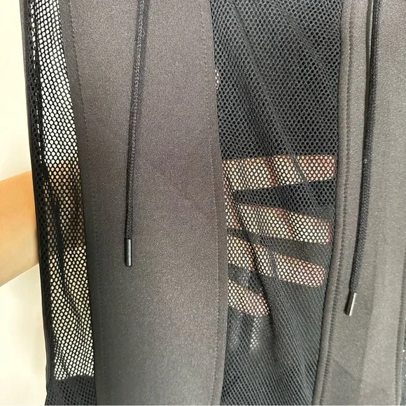 Nasty Gal Black Mesh Jump Shot Hoodie Dress - Picture 5 of 9